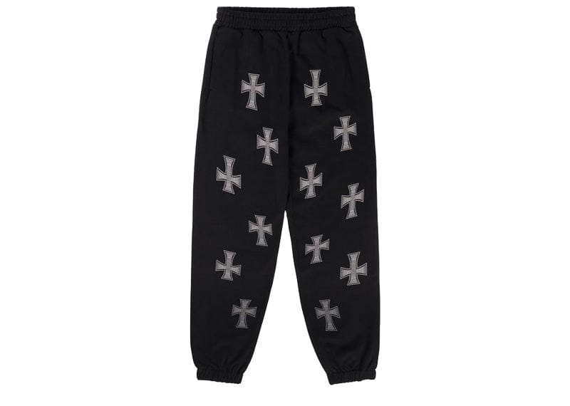 Unknown London Rhinestone Sweatpants Black