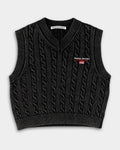 Alexander Wang V Neck Vest w/ Wang Sport Embroidery Washed Black | 4KC2251045-011
