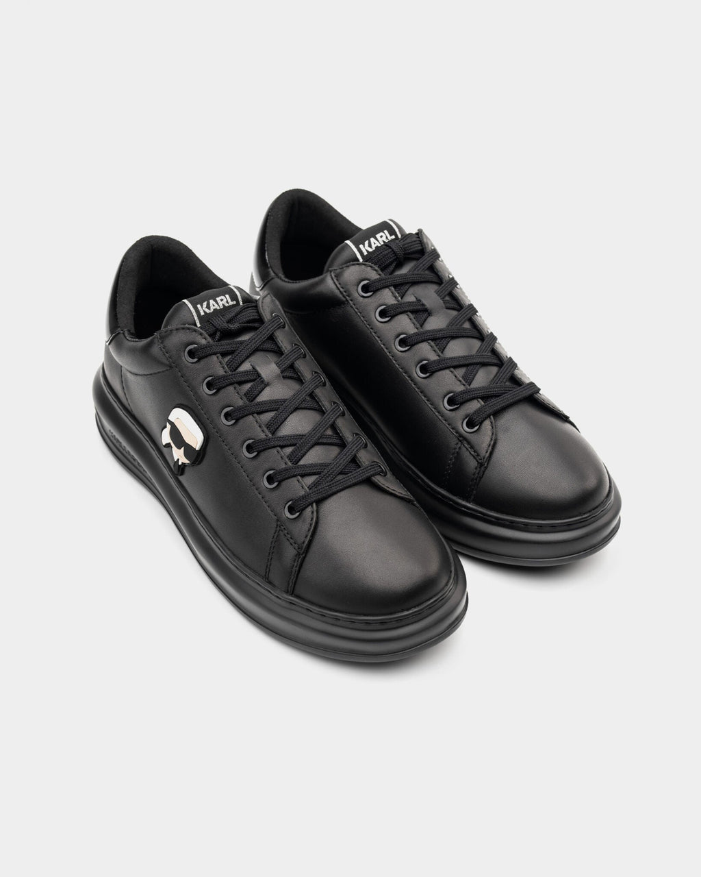 (Core) Karl Lagerfeld Men's NFT Lo Lace Black Lthr/Mono | KL52530N-00X