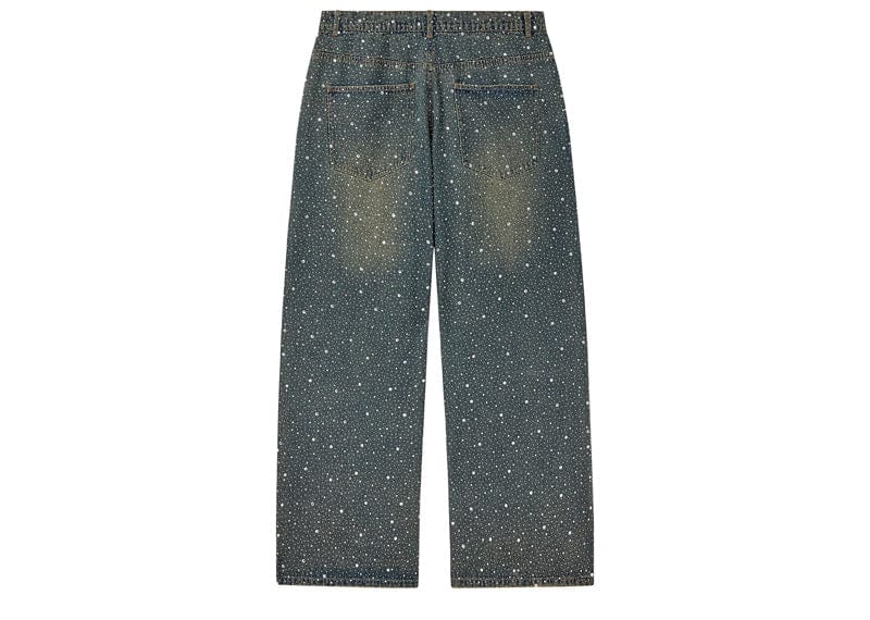 Vale Forever Iced Out Denim Jeans Blue