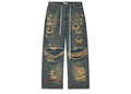 Vale Forever Iced Out Denim Jeans Blue