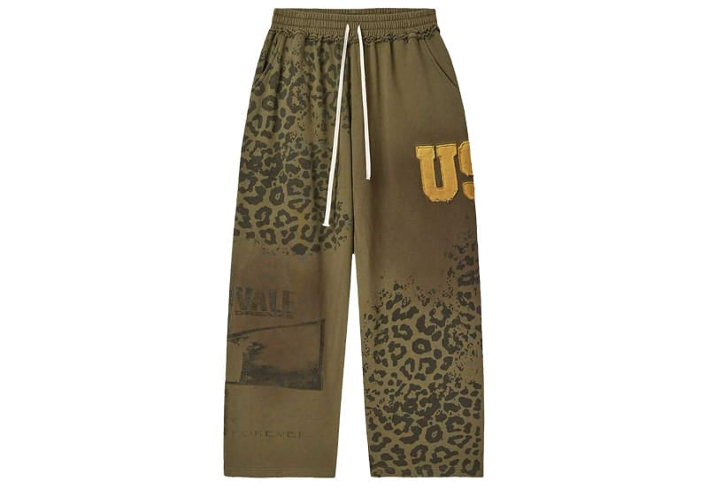 Vale Forever Safari Cheetah Sweatpants Olive