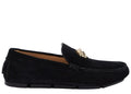 Versace La Medusa Suede Loafers Black