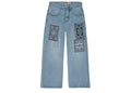 Vescartes Rug Patchwork Denim Jeans Washed Blue