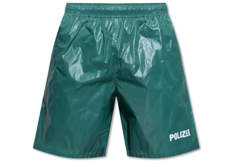 Vetements Polizei Swim Shorts Police Green