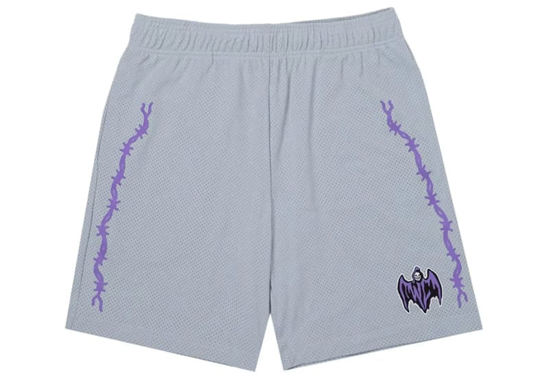 Warren Lotas Bat Reaper Mesh Shorts Grey