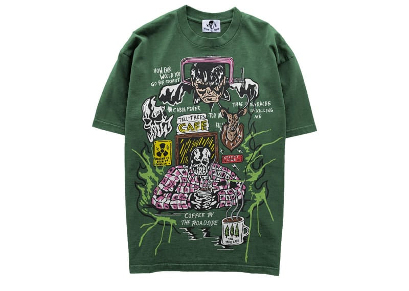 Warren Lotas Roadside Coffe T-Shirt Green