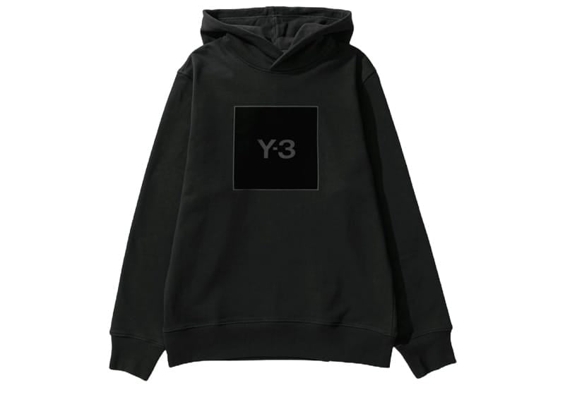 Y-3 Square Logo Hoodie Black
