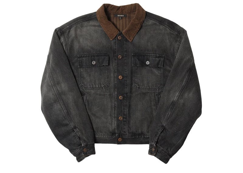 Yeezy Season 6 Denim Jacket Faded Black/Brown