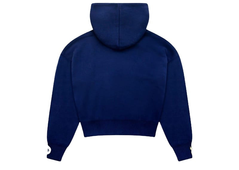 Zidouri Knit Zip Up Hoodie Royal